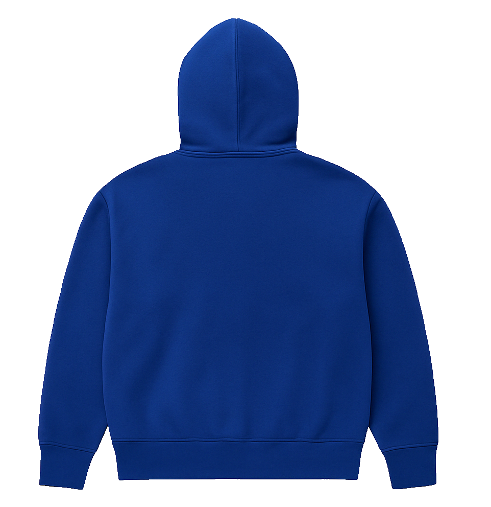 Blue ‘genius’ Zip-Up Hoodie
